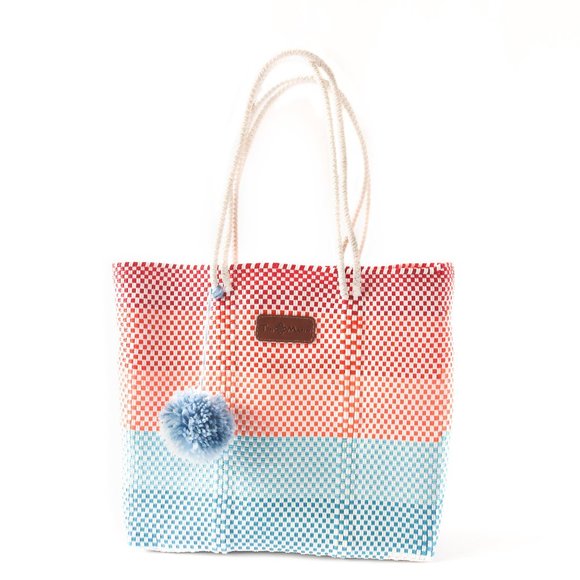 NWT Sunrise Woven Tote Bag - Picture 3 of 6